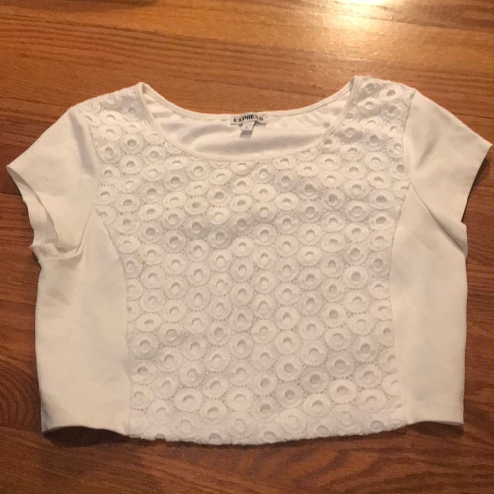 White Express Crop Top Barely Worn